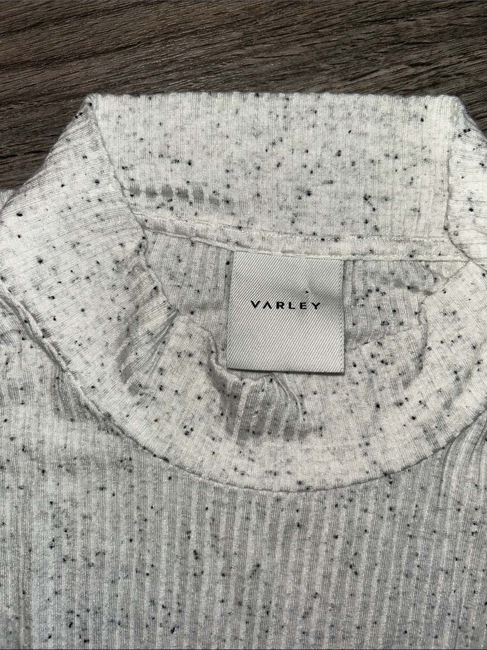 Varley Durant Loose Fit Tee Fleck Rib Cream Short Sleeve Large - Picture 3 of 9